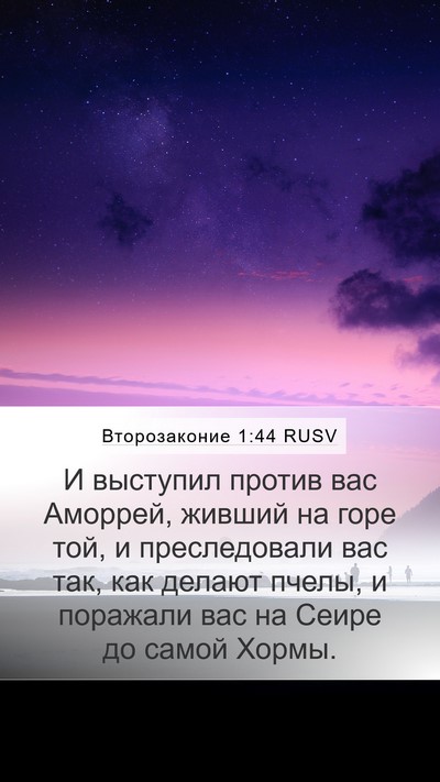 Второзаконие 1:44 RUSV Bible Verse Image
