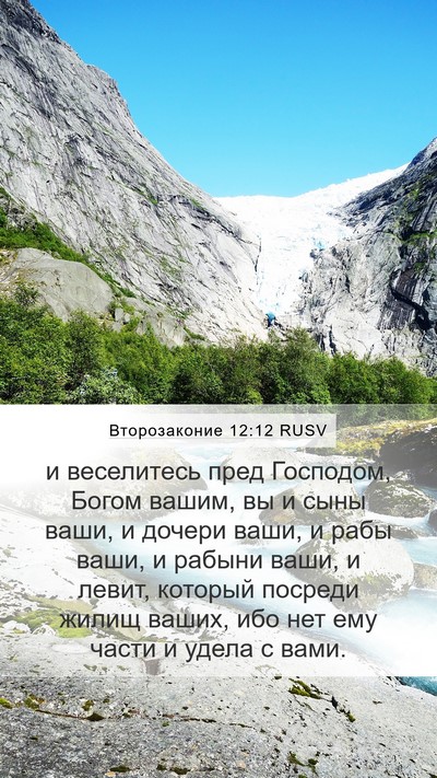 Второзаконие 12:12 RUSV Bible Verse Image