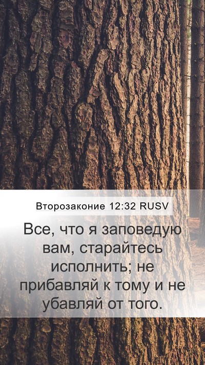 Второзаконие 12:32 RUSV Bible Verse Image