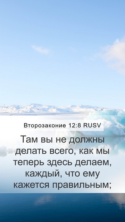 Второзаконие 12:8 RUSV Bible Verse Image