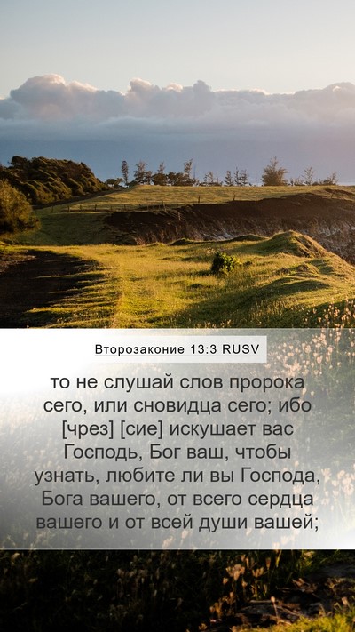 Второзаконие 13:3 RUSV Bible Verse Image