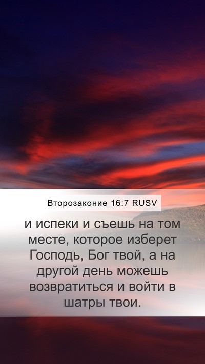 Второзаконие 16:7 RUSV Mobile Phone Wallpaper - и испеки и съешь на том - Mobile Bible Verse Wallpaper