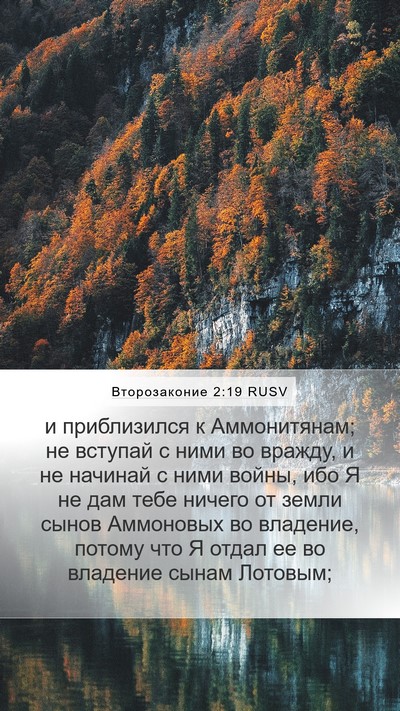 Второзаконие 2:19 RUSV Bible Verse Image
