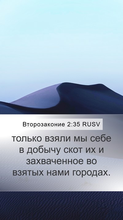 Второзаконие 2:35 RUSV Mobile Phone Wallpaper - только взяли мы себе в - Mobile Bible Verse Wallpaper
