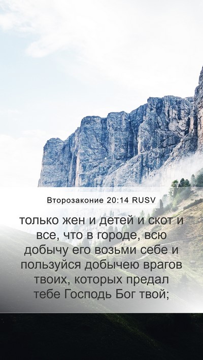 Второзаконие 20:14 RUSV Bible Verse Image