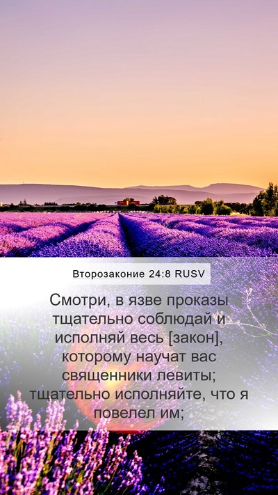 Второзаконие 24:8 RUSV Bible Verse Image