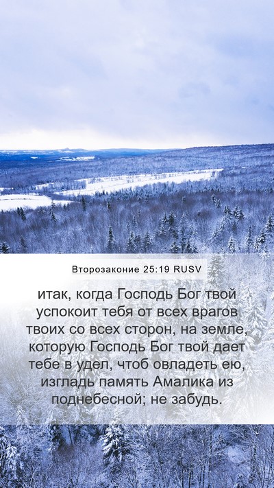 Второзаконие 25:19 RUSV Bible Verse Image