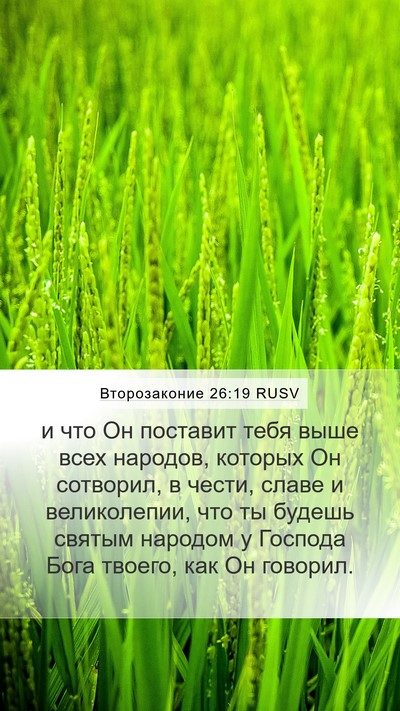Второзаконие 26:19 RUSV Bible Verse Image