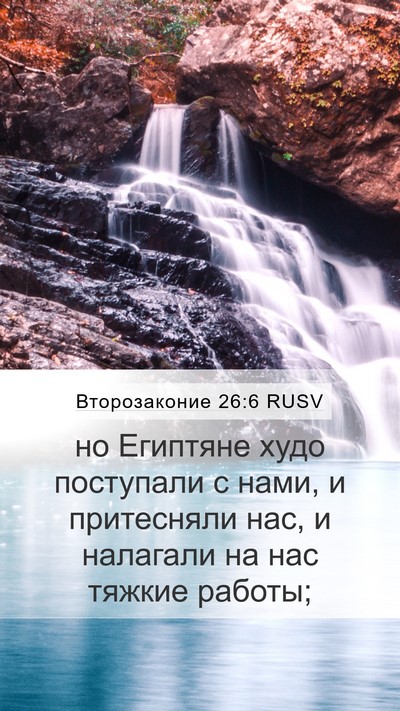 Второзаконие 26:6 RUSV Bible Verse Image