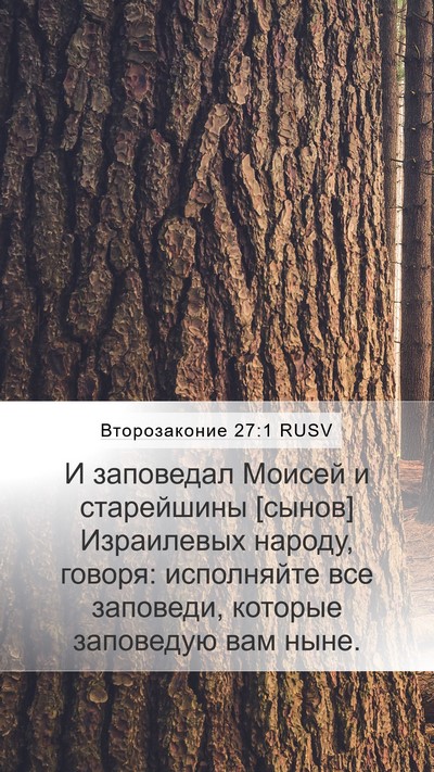 Второзаконие 27:1 RUSV Mobile Phone Wallpaper - И заповедал Моисей и - Mobile Bible Verse Wallpaper