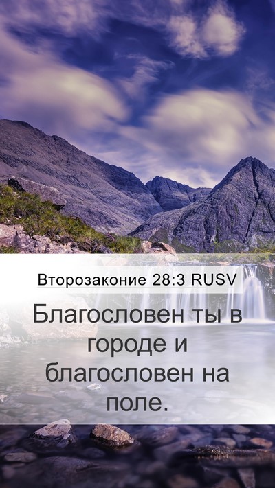 Второзаконие 28:3 RUSV Bible Verse Image