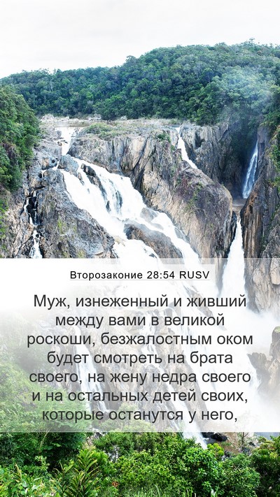 Второзаконие 28:54 RUSV Bible Verse Image