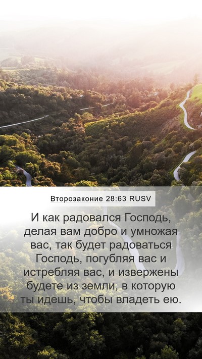 Второзаконие 28:63 RUSV Bible Verse Image