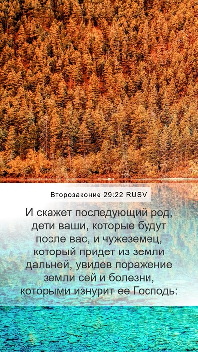 Второзаконие 29:22 RUSV Bible Verse Image