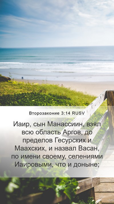 Второзаконие 3:14 RUSV Bible Verse Image