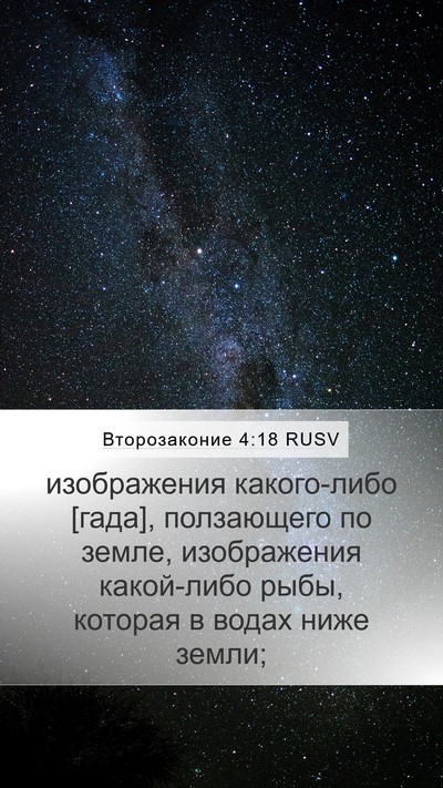 Второзаконие 4:18 RUSV Mobile Phone Wallpaper - изображения какого-либо - Mobile Bible Verse Wallpaper