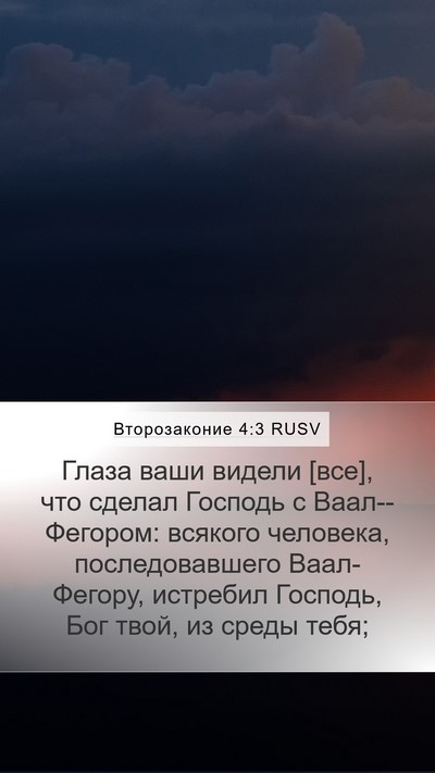 Второзаконие 4:3 RUSV Bible Verse Image