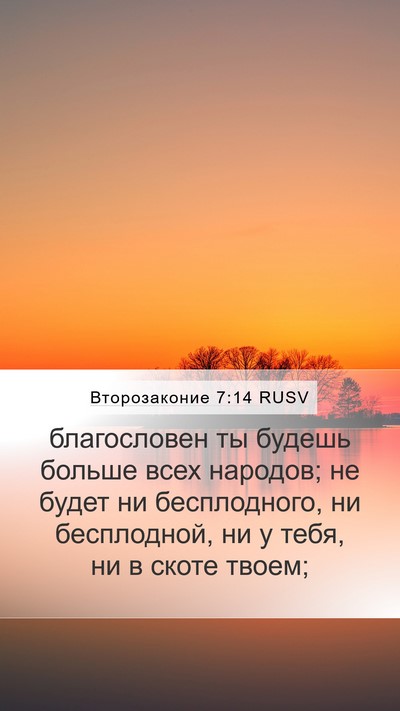 Второзаконие 7:14 RUSV Bible Verse Image