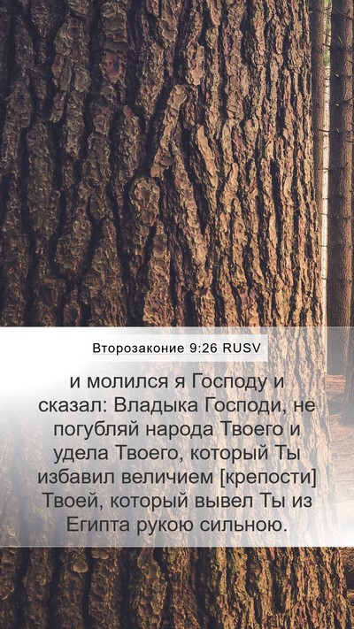 Второзаконие 9:26 RUSV Bible Verse Image