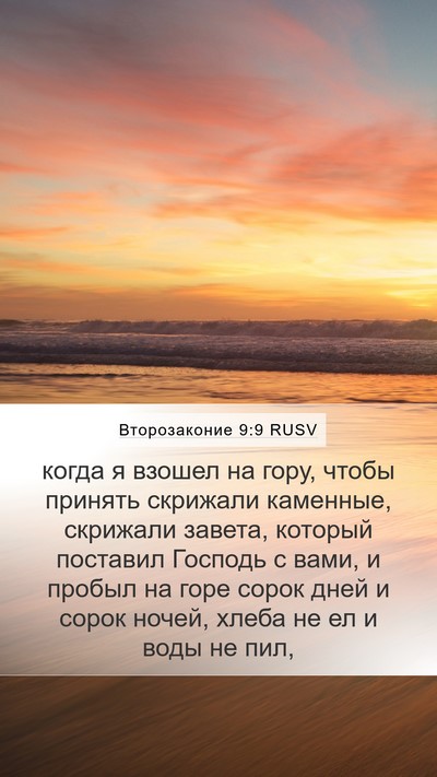 Второзаконие 9:9 RUSV Bible Verse Image