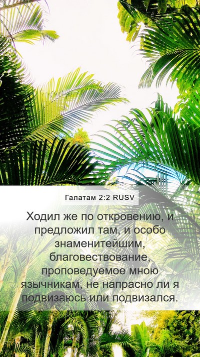 Галатам 2:2 RUSV Bible Verse Image