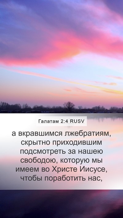 Галатам 2:4 RUSV Bible Verse Image