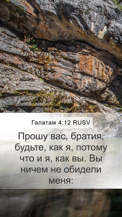 Галатам 4:12 RUSV Bible Verse Image