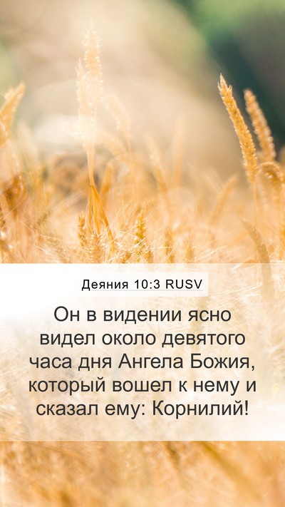 Деяния 10:3 RUSV Bible Verse Image