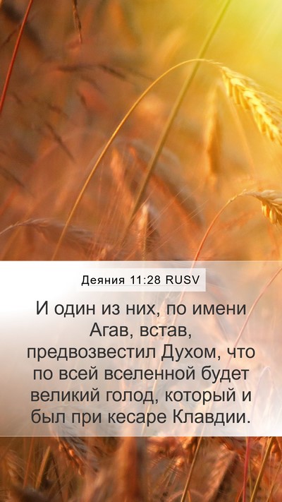 Деяния 11:28 RUSV Bible Verse Image