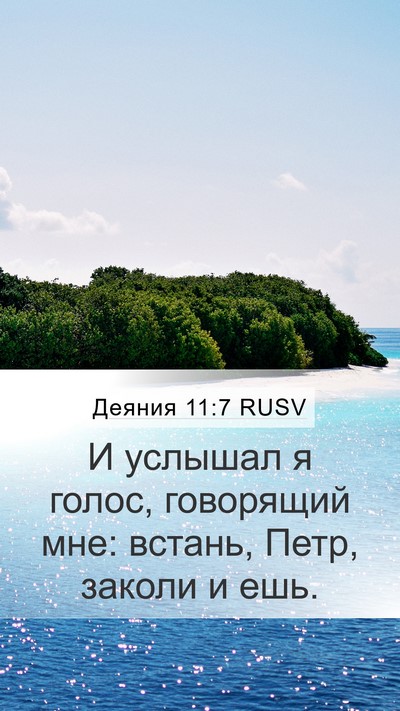 Деяния 11:7 RUSV Bible Verse Image