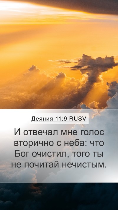 Деяния 11:9 RUSV Mobile Phone Wallpaper - И отвечал мне голос - Mobile Bible Verse Wallpaper