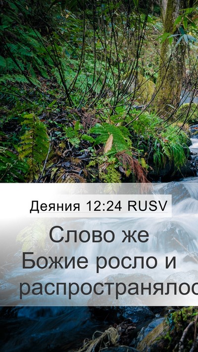 Деяния 12:24 RUSV Bible Verse Image