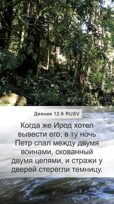 Деяния 12:6 RUSV Bible Verse Image