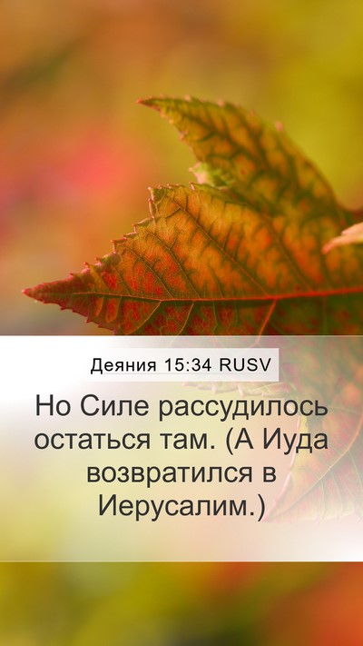 Деяния 15:34 RUSV Mobile Phone Wallpaper - Но Силе рассудилось - Mobile Bible Verse Wallpaper