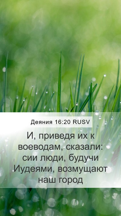 Деяния 16:20 RUSV Bible Verse Image