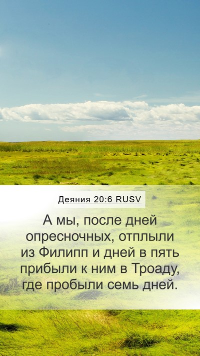 Деяния 20:6 RUSV Bible Verse Image