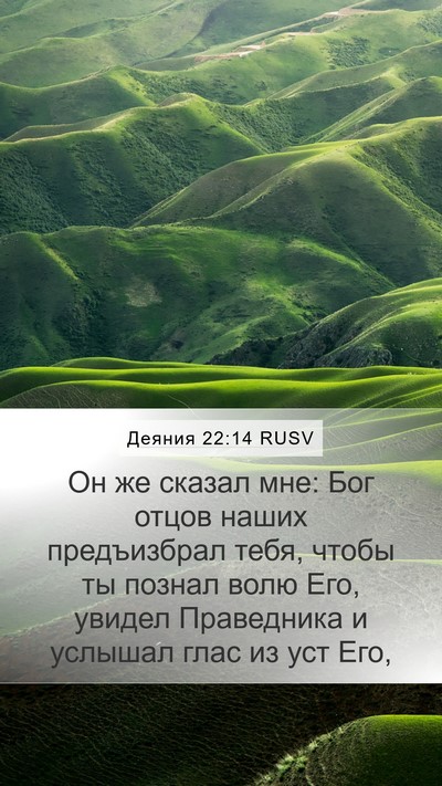 Деяния 22:14 RUSV Bible Verse Image
