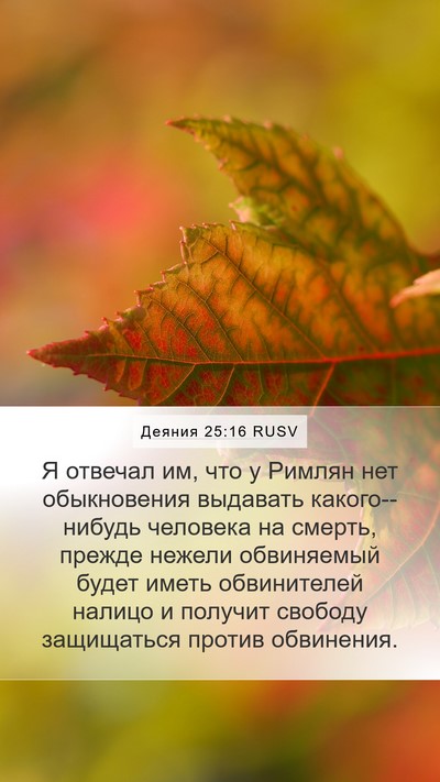 Деяния 25:16 RUSV Bible Verse Image