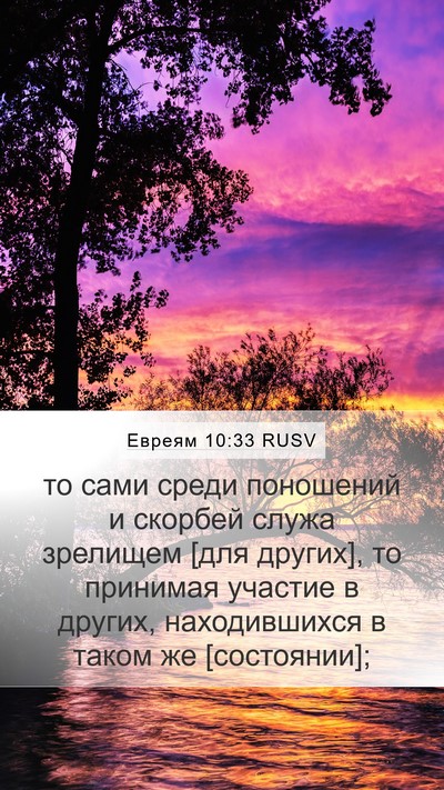 Евреям 10:33 RUSV Bible Verse Image