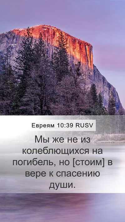 Евреям 10:39 RUSV Bible Verse Image