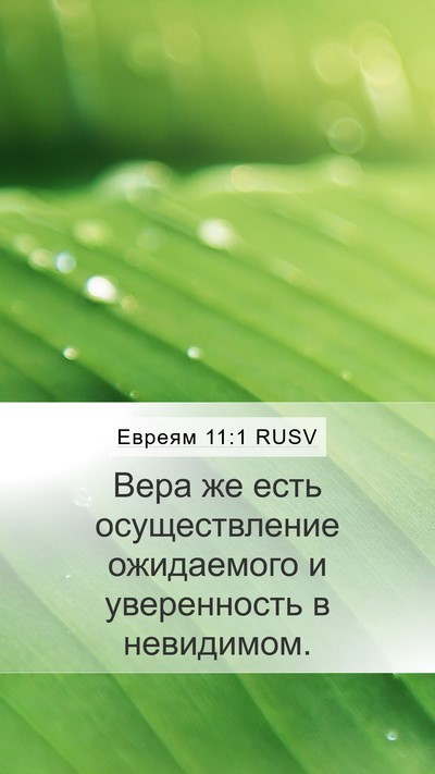Евреям 11:1 RUSV Bible Verse Image