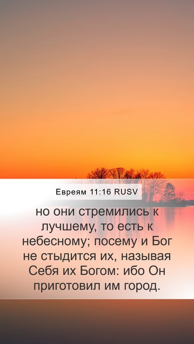 Евреям 11:16 RUSV Bible Verse Image