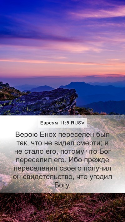 Евреям 11:5 RUSV Bible Verse Image