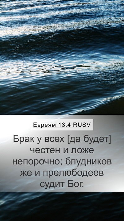 Евреям 13:4 RUSV Bible Verse Image