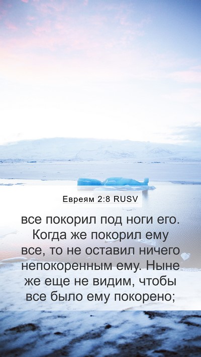 Евреям 2:8 RUSV Bible Verse Image