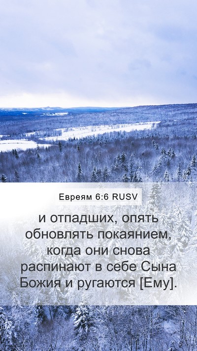 Евреям 6:6 RUSV Bible Verse Image
