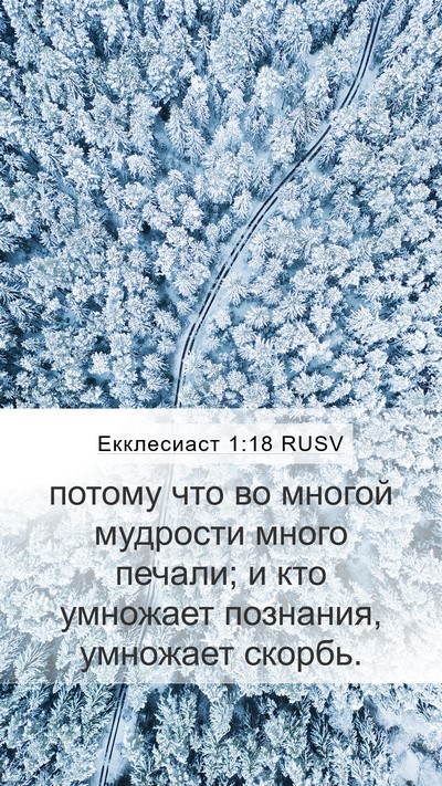 Екклесиаст 1:18 RUSV Bible Verse Image