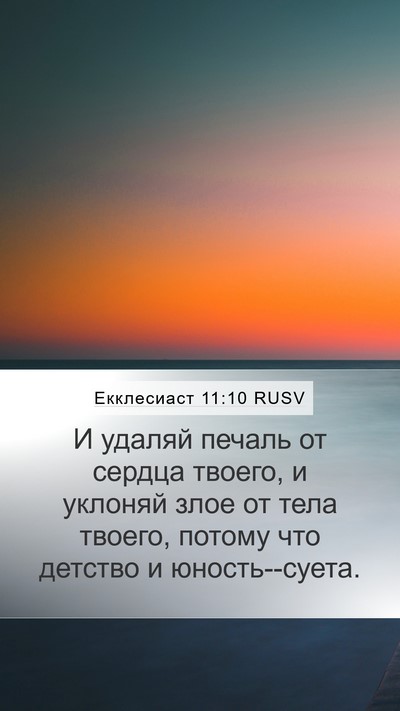 Екклесиаст 11:10 RUSV Bible Verse Image