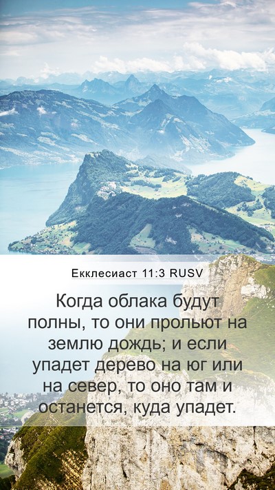 Екклесиаст 11:3 RUSV Bible Verse Image