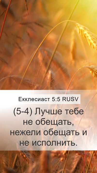 Екклесиаст 5:5 RUSV Bible Verse Image